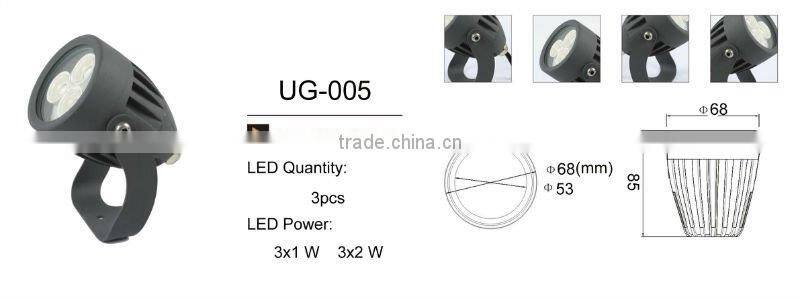 Outdoor waterproof IP65 high lumen and high quality CE RoHs 3*1w led garden light