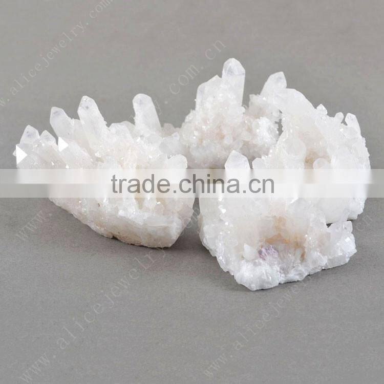 Rock blue aqua aura quartz crystal cluster healing stones cluster