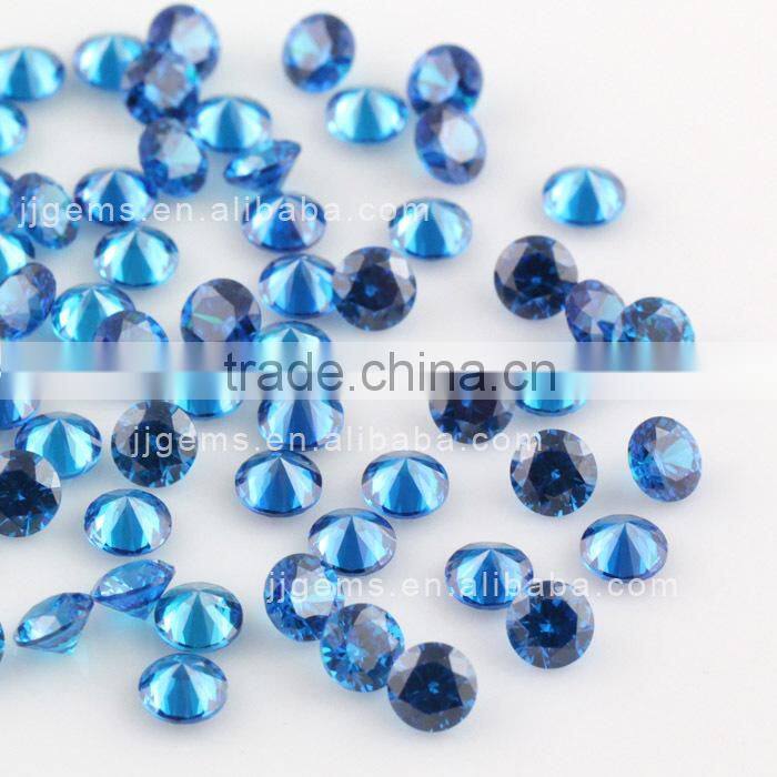 Wholesale synthetic blue gemstone 2mm cz loose stone