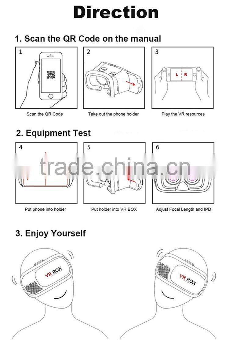 Vr Box V2 3 D Vr Glasses Mobiles 3 D Glasses Print Logo Oem With Bluetooth Gamepad Virtual Reality
