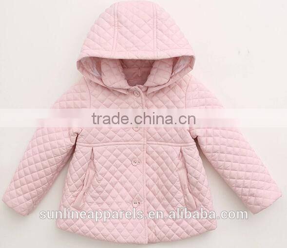 new design popular quilted coat for girls