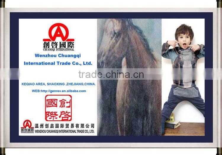 New fashion horse design printing cotton knit fabric for t shirt clothing