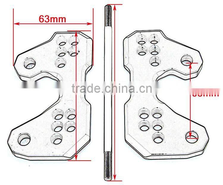 BJ-RB-YA001 Custom Motorcycle CNC Aluminum Rearset Base For Yamaha YZF R3 2015 2016 YZF R25 2013 2014