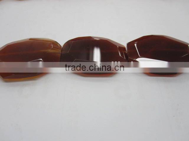 Wholesale Tumbled flat loosen faceted gemstone red agate
