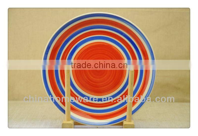 Colourful ceramic plate, stoneware dishes, stoneware dinnerware