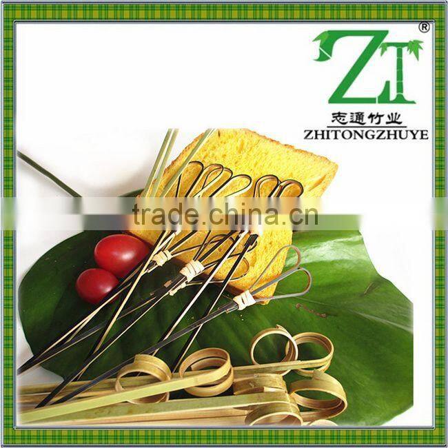 Disposable pick,knotted bamboo picks,bamboo decorative knot party picks