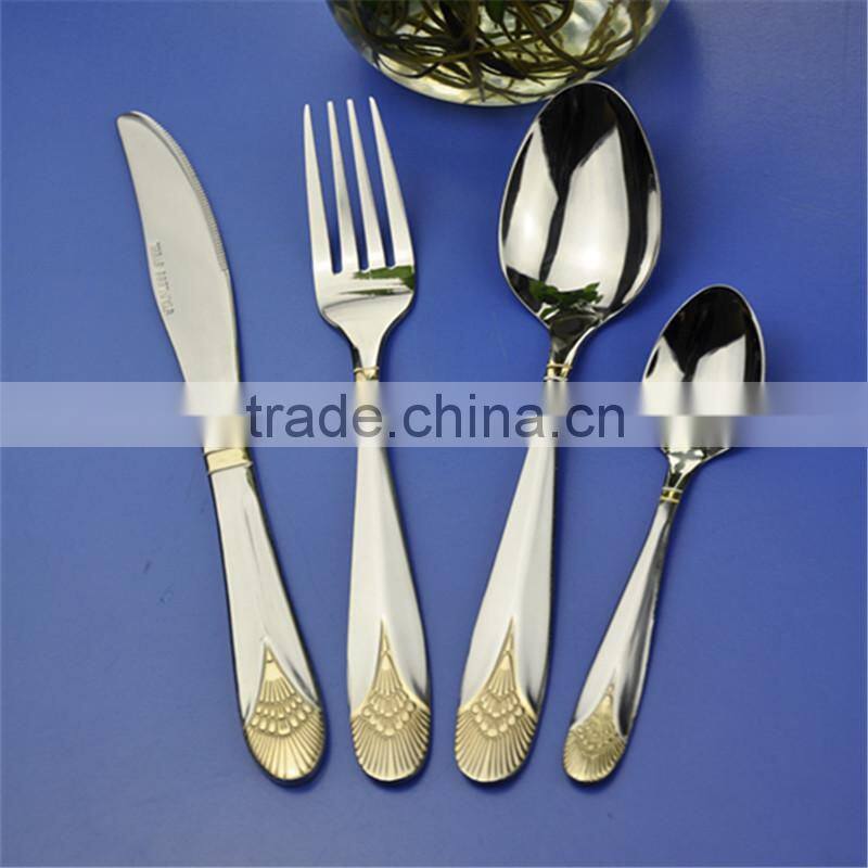 High quality wholesale stainless steel tableware with elegant design