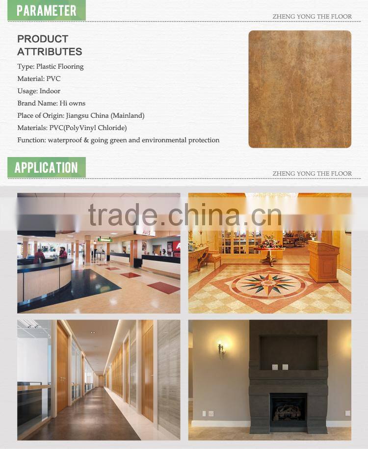 All kinds of Stone PVC Flooring for indoor and outdoor 4.5mm