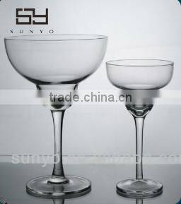 Sodalime Clear transparent leadfree customized size margaret glass cup high quality handmade mouthblown