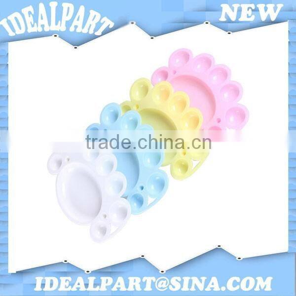 9 holes plastic drawing artist palette