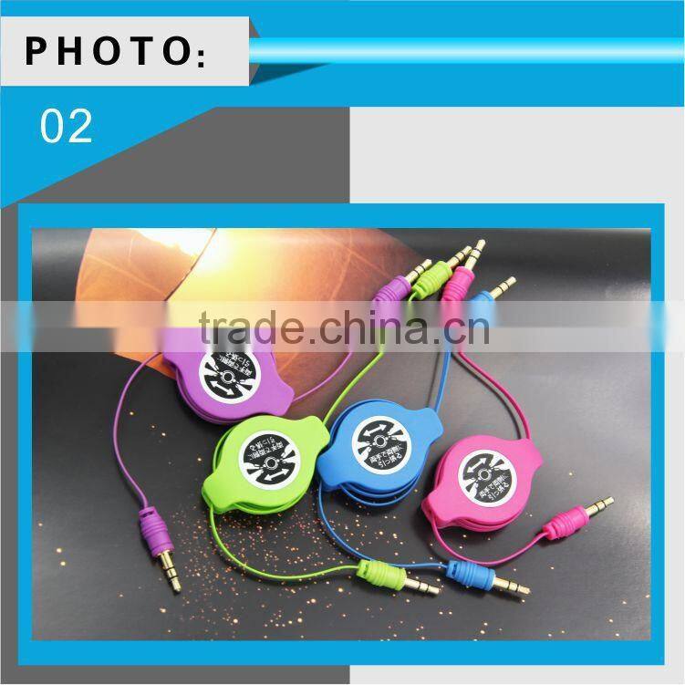 Wholesale colorful retractable optical audio cable 3.5mm from China manufacturer