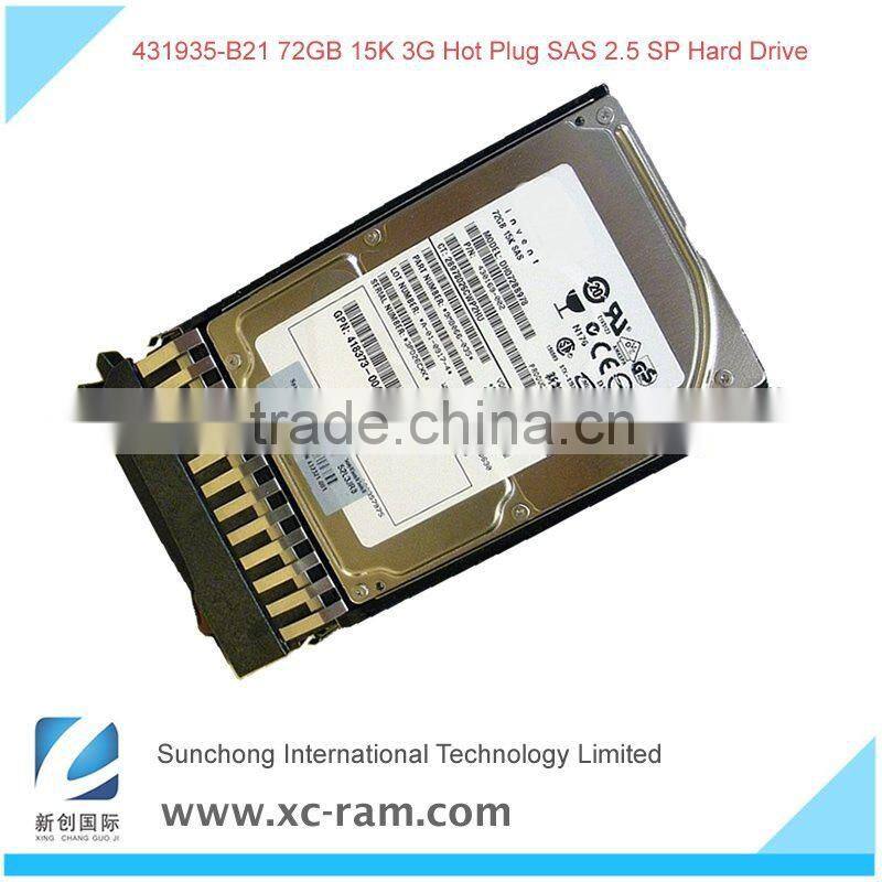 72GB 3G SAS 15K SFF SP HDD,2.5' 431935-B21 Server Hard Drive for Server