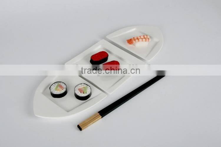hot selling hotel white ceramic snack set