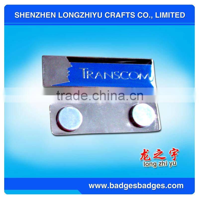 Newest Design Personalized Fancy Acrylic Name Badge,OEM Metal Tag For Hotel Staff