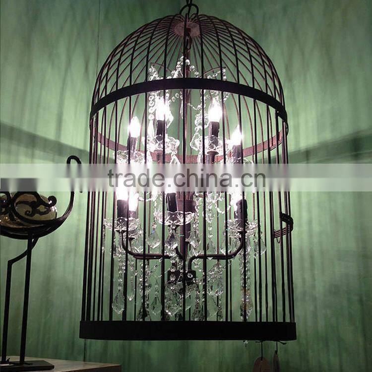 Rust vintage crystal iron chandeliers for restaurant