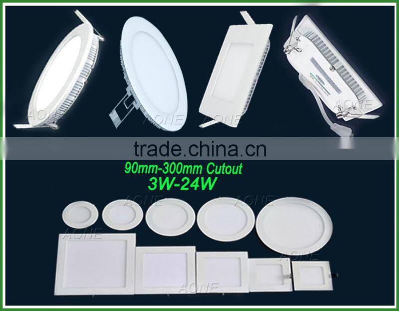 Newest Super Thin LED Panel Light Aluminum + PC Eyeshield 80Ra 3w to 120 watt AC85 - 265V LED Project Downlight SAA CE RoHs