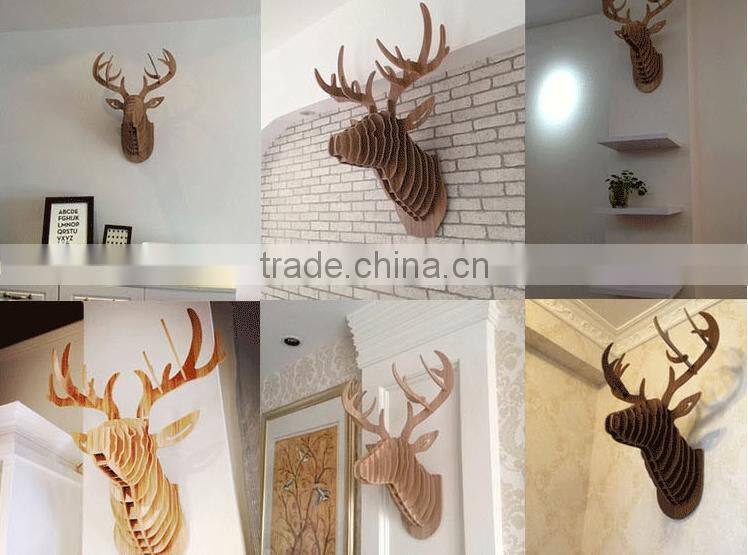 North-Europe Style Wall Hanging Art Home Decoration animal Wooden Craft