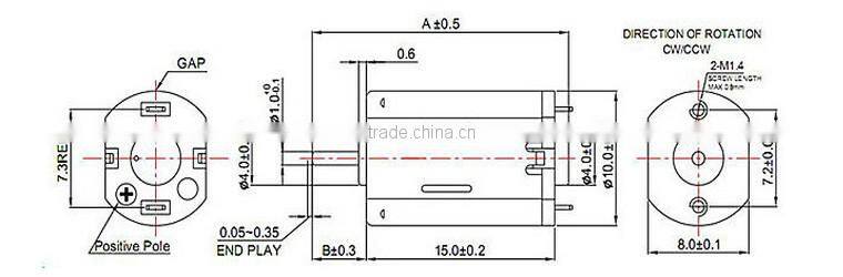 3V DC Micro Motor for Toy Car FF-M20