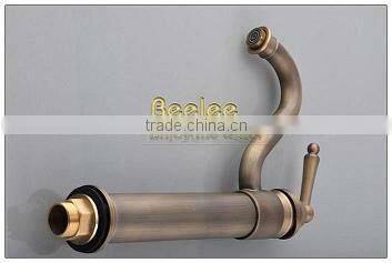 Stylish Antigue Bronze Solid Brass Basin FaucetQH1807B