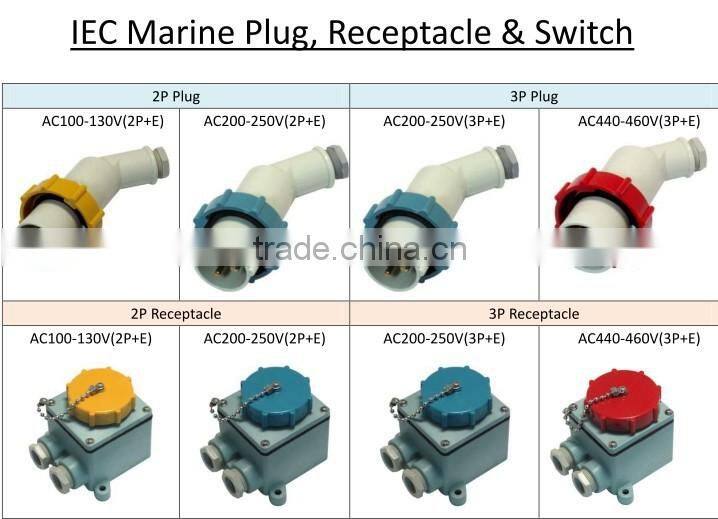 4pin 25A Electrical Marine Watertight Plug