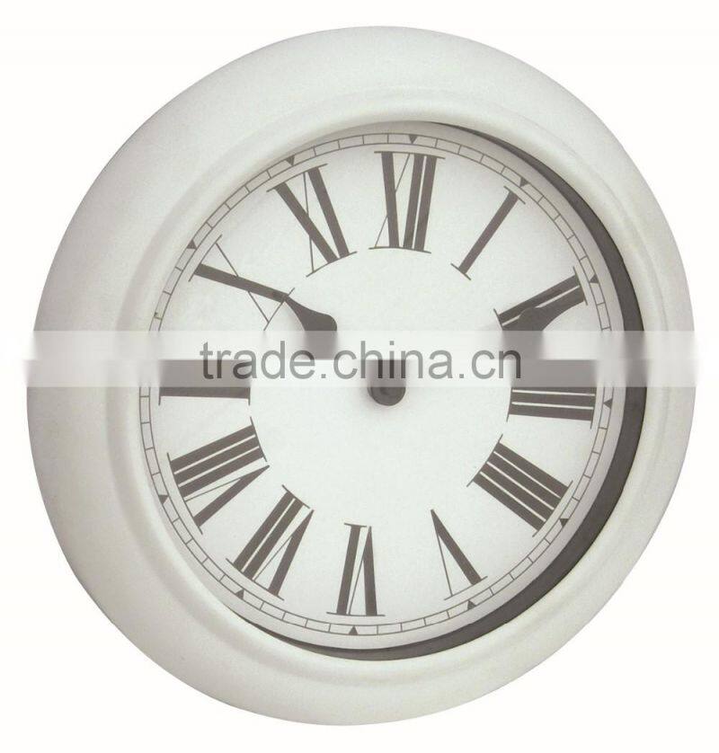 Retro round shaped metal mounted wall clock