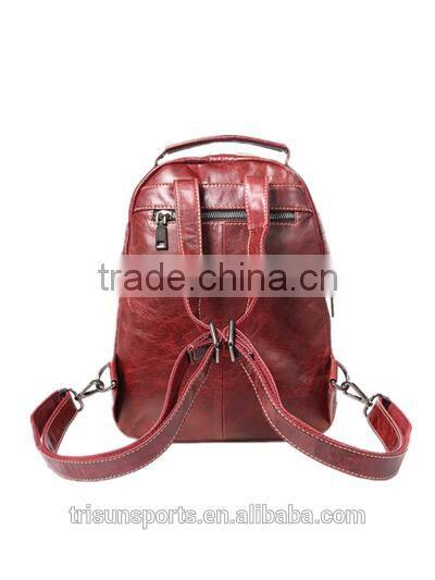 High end travel bag for young outside brand leather trendy backpack