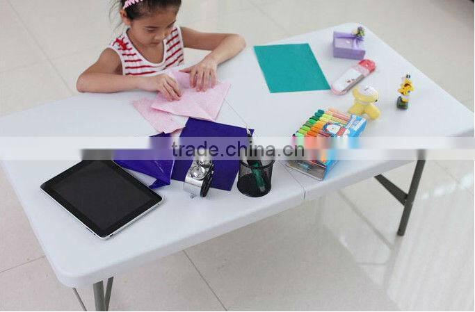 4 feet adjustable height folding table ,outdoor plastic table