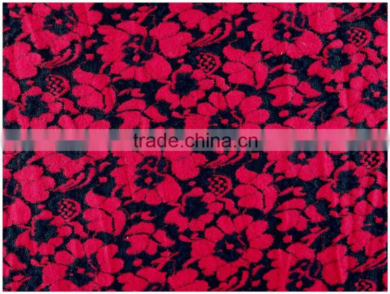 ballistic pant fleece peached fabric pain flowers different color manufactur mading cotton lace fabrics