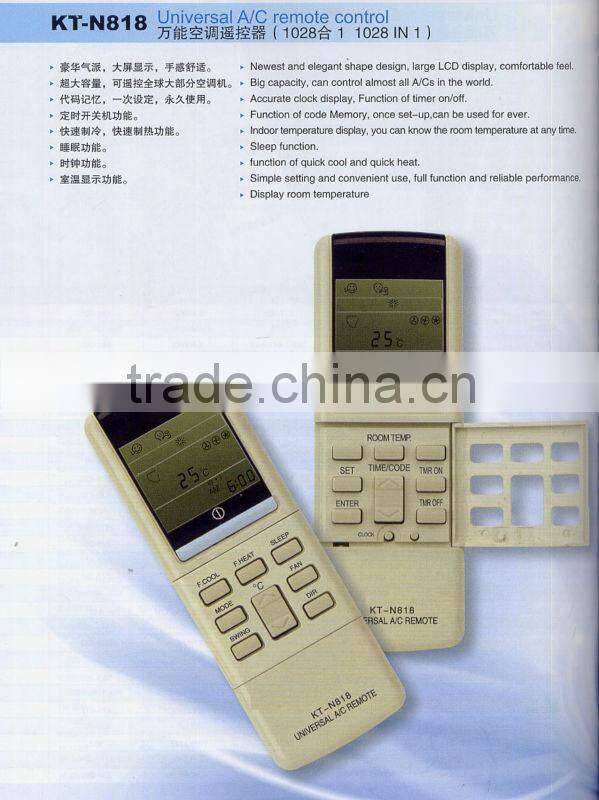 KT-N818 IR remote controller air conditioner remote control universal remote control