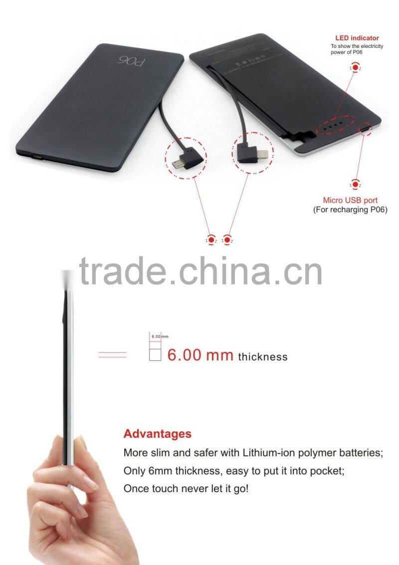 Forida Aluminium mini power bank slim power bank