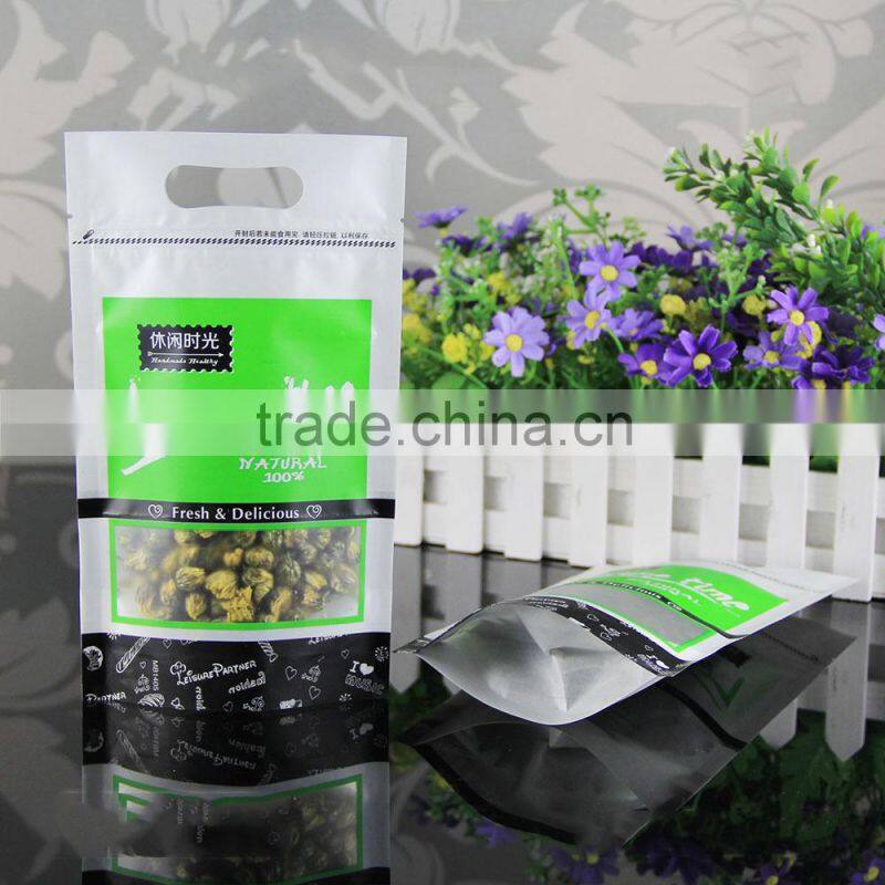 Matte laminated plastic snack packing pouch