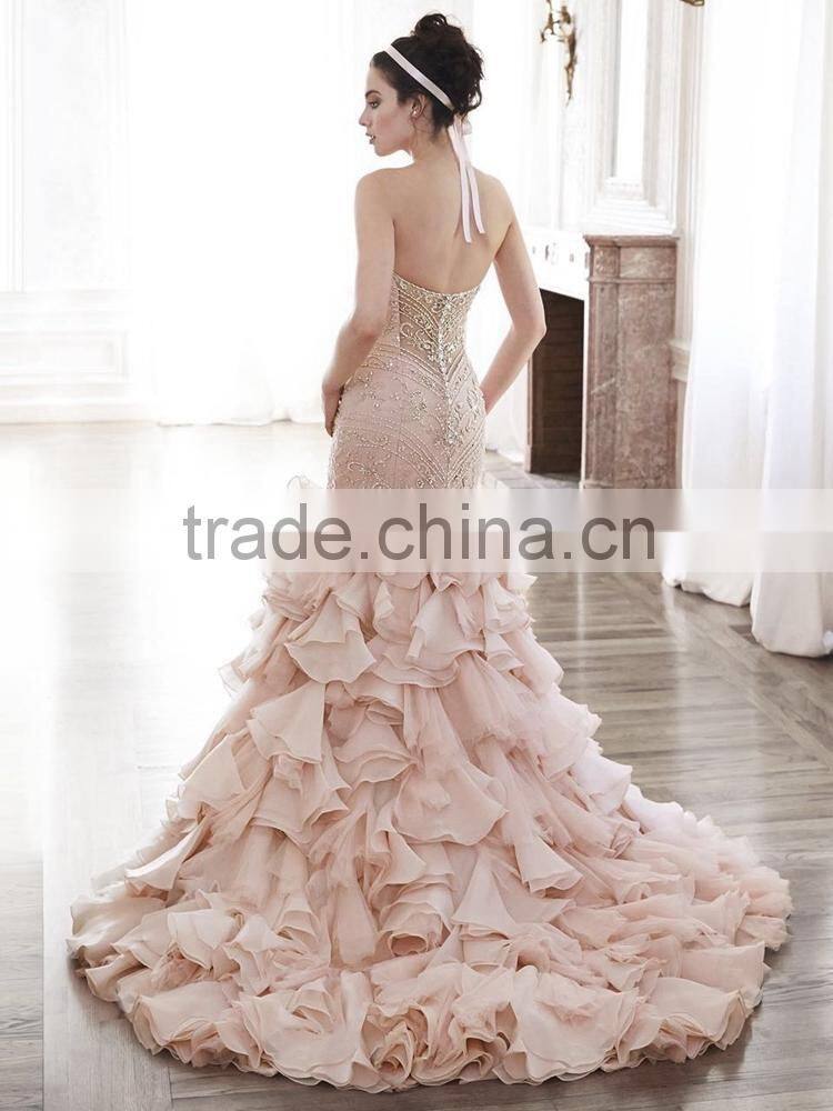 2016 new style alibaba tissue wedding dress