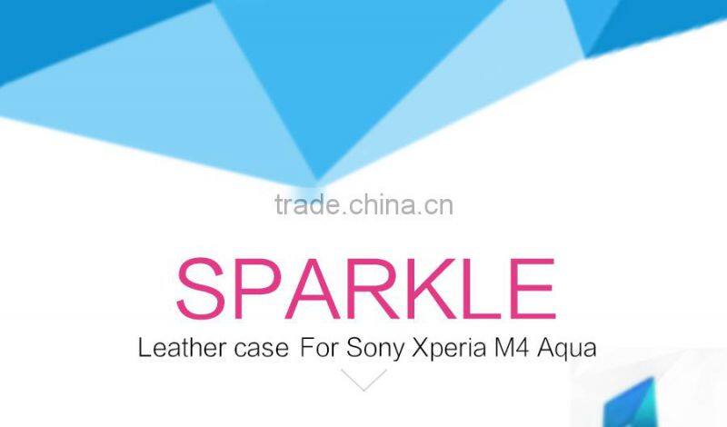 Nillkin new arrived Flip leather case For Sony xperia M4 AQUA