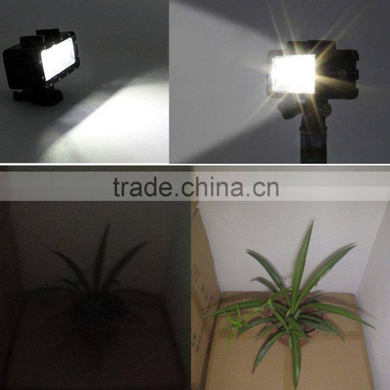 TELESIN POV Flash LED Fill Night Light Underwater 30m Waterproof Light Mount Kit for Go pro Hero4