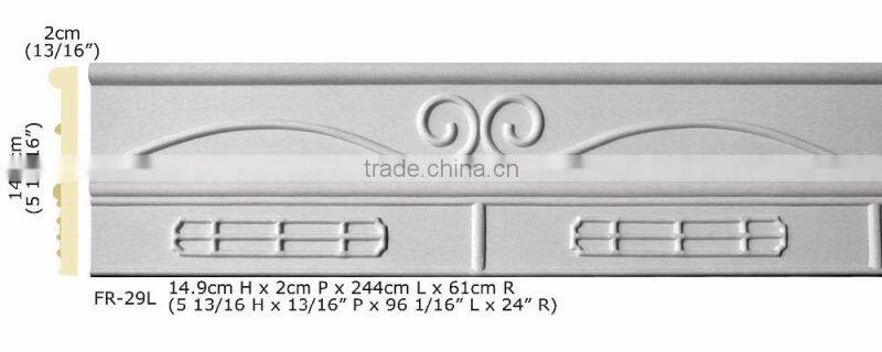 Polystyrene High Quality Good price beautiful PU decorative Wall Chair Rails