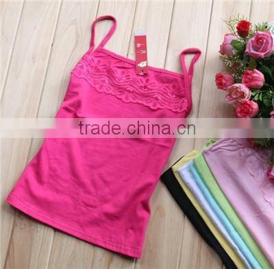latest design fashionable basic tank tops for young lady