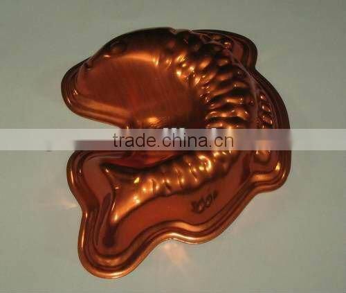 Copper pentagram shaped cake decoration as cake mold