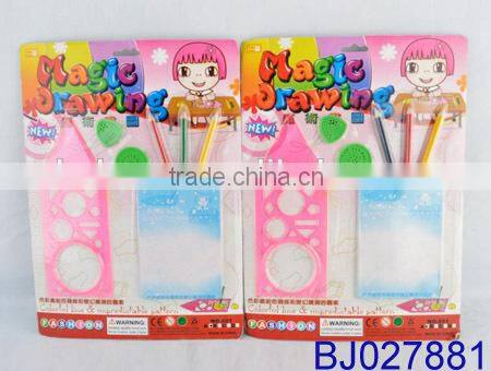 Fashion toy kit new kid diy cartoon figure drawing toy with color pen