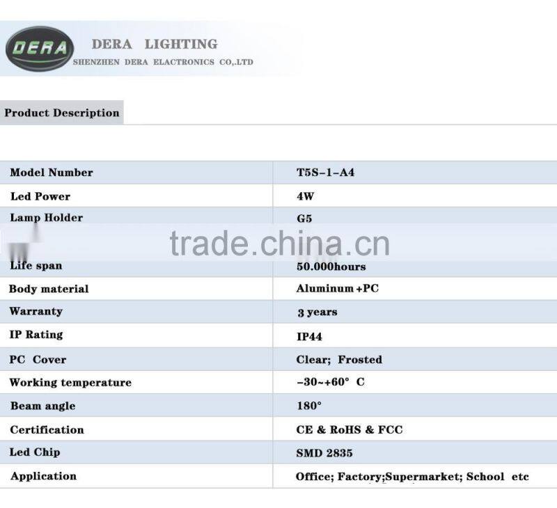 Best price AC110-277v 4w t5 led tube 300mm AC110-240v led lamp lighting