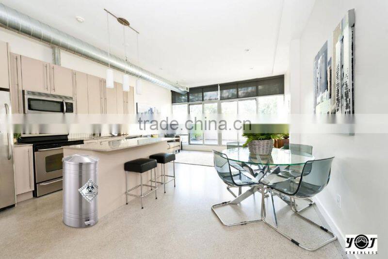 Stainless Steel Iron Foot Pedal Bin Garbage Medical Garbage Bin