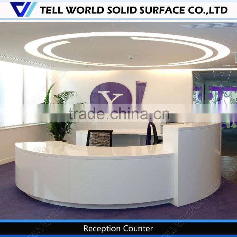Office counter simple design/curved counter design/restaurant front desk