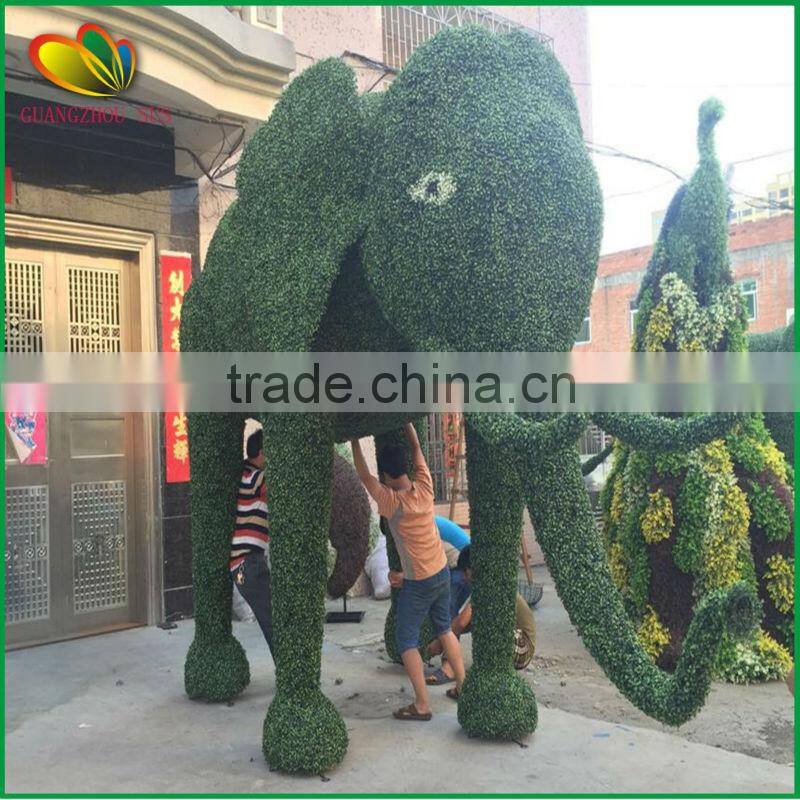 Artificial topiary PE & metal topiary animal customized artificial topiary animal decoration