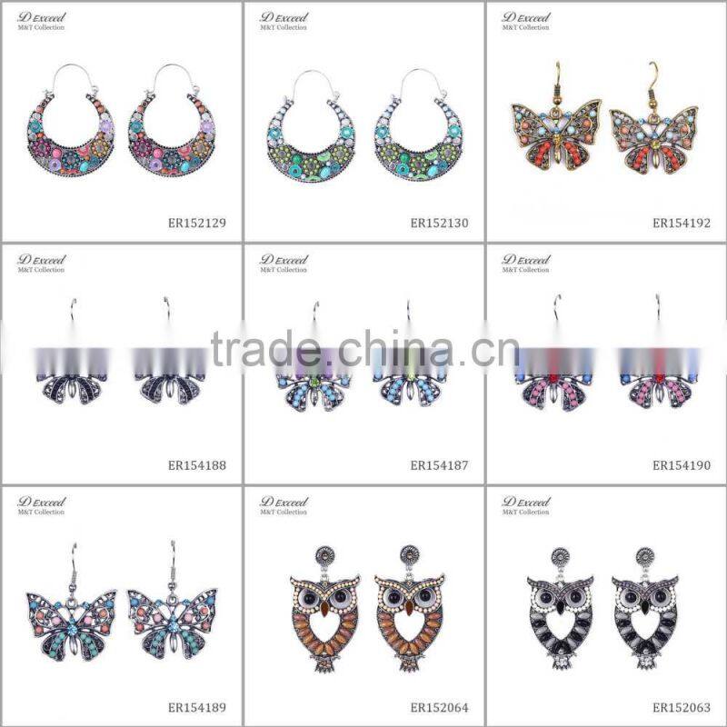 Wholesale Jewelry Promotional Gifts Ethnic Bohemian Native Beaded Dangle Earrings Fancy Bead Drop Earrings