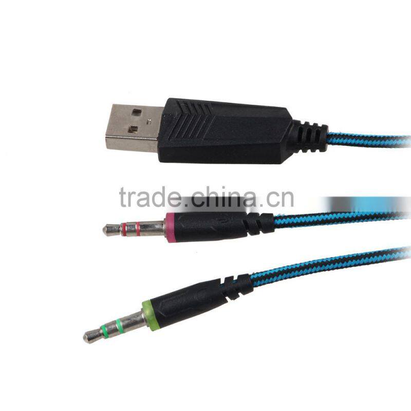 Cheap price overhead 3.5mm stereo gaming headphone