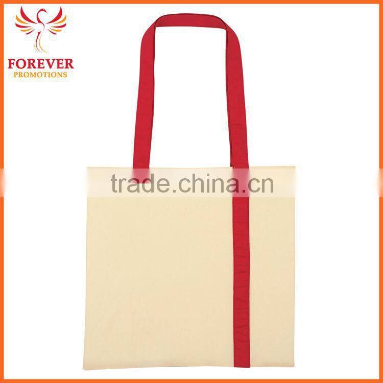 Wholesale Promos Gifts 5 OZ. Canvas Striped Economy Shopper Tote Bag