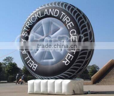Inflatable Giant Advertising Tire Display /Inflatable Ourdoor Air Balloon Tire for Adverting