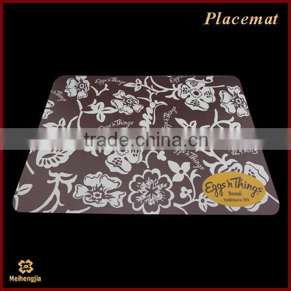 China supplier hotsale Brown pattern pvc place mat