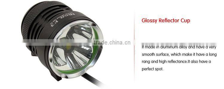 NicoNature 2200lm rechargeable USB LED bicycle headlight Bright bicycle signal light