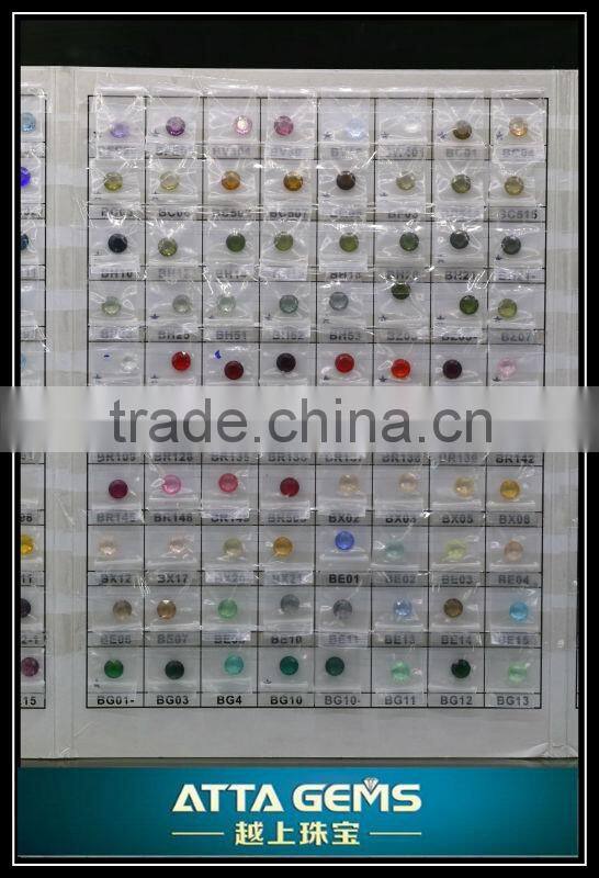 cabochon cut oval created quartz-sapphire blue glass