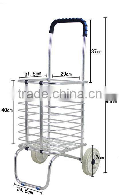 Folded shopping cart